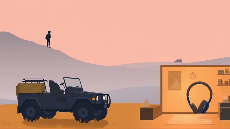 Silueta tranquila en un viaje sereno