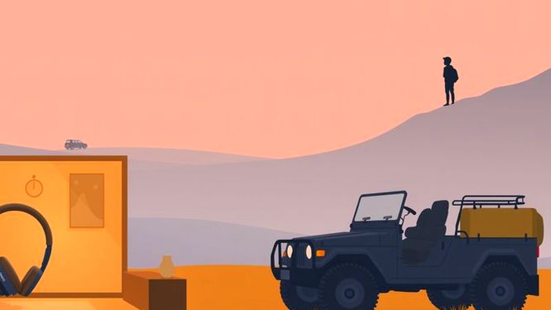 Silueta tranquila en un viaje sereno