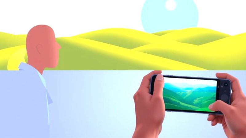 Un artista contempla una vista panorámica serena