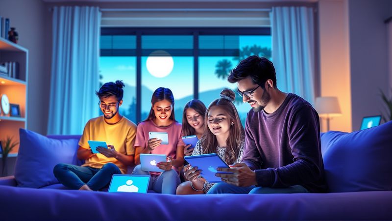 Jóvenes exploran interfaces digitales tranquilas