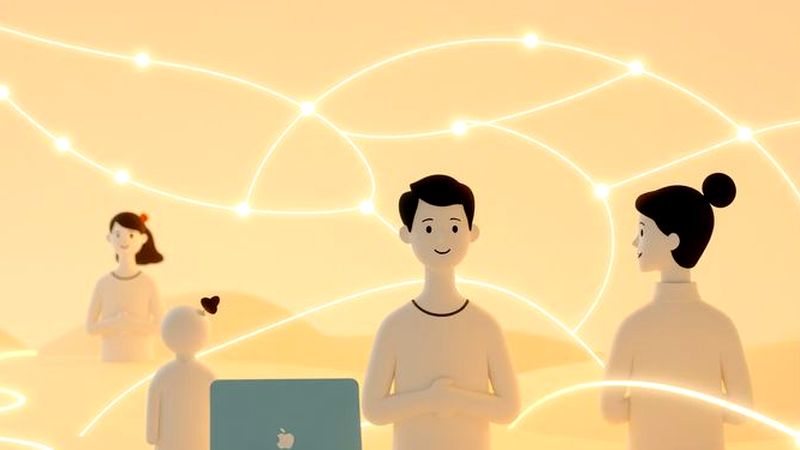 Una ilustración profesional transmite conexión segura y crecimiento
