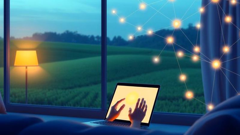 Una ilustración digital transmite calma y conexión