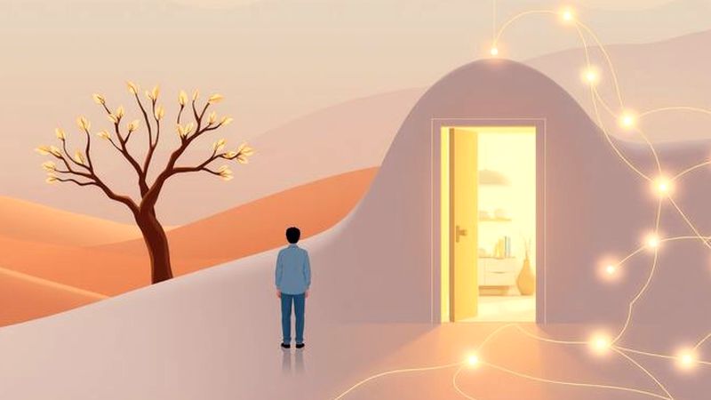 Un hogar sereno observa la vida florecer