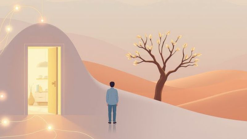 Un hogar sereno observa la vida florecer