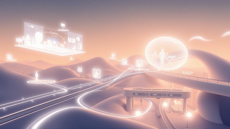 Un paisaje digital futuro y sereno