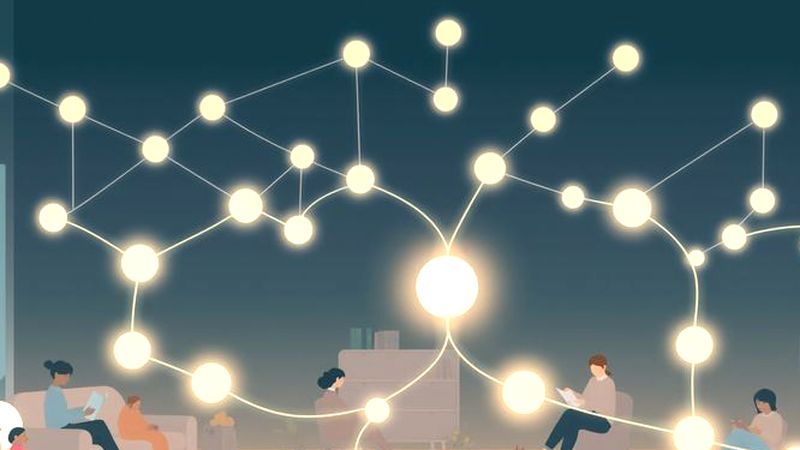Una red luminosa transmite calma tecnológica