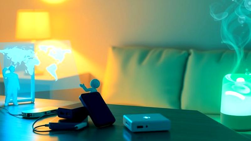 Un hogar tranquilo muestra tecnología serena