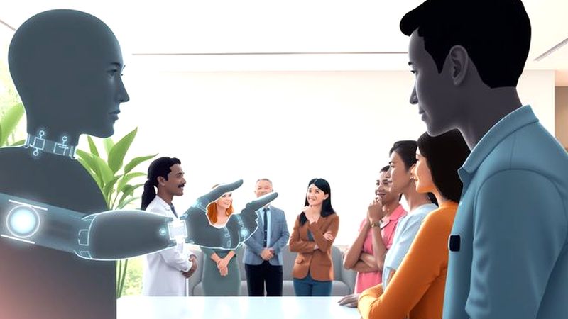 Robots y humanos colaboran en progreso calmado