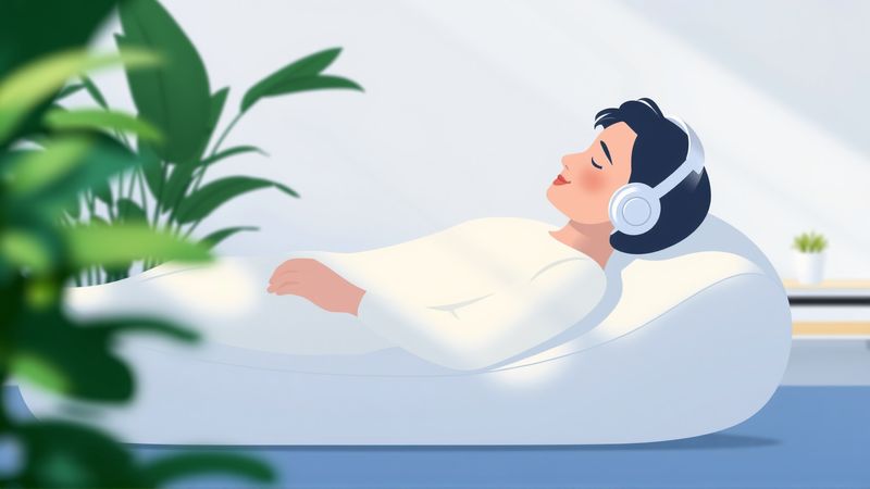 Una figura relajada irradia calma en silencio