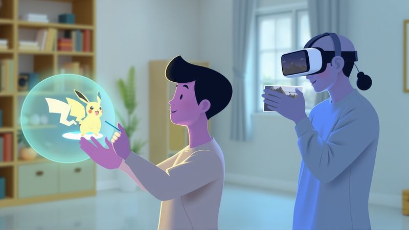 Personas exploran mundos digitales y virtuales
