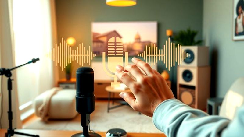 Un estudio musical moderno emite serenidad