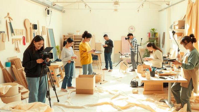 Un taller creativo y luminoso inspira colaboración